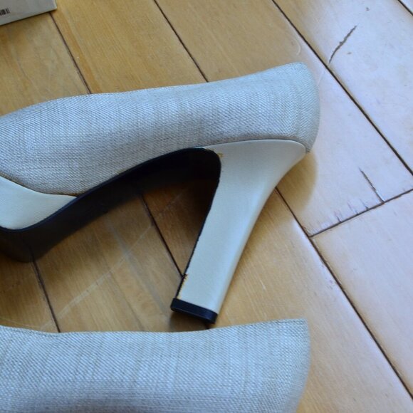 Vintage YVES SAINT LAURENT YSL Canvas High Heels Women Size 8.5M - Picture 12 of 14
